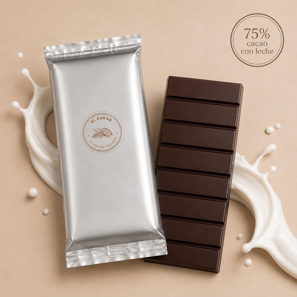 Chocolate con leche al 75% cacao